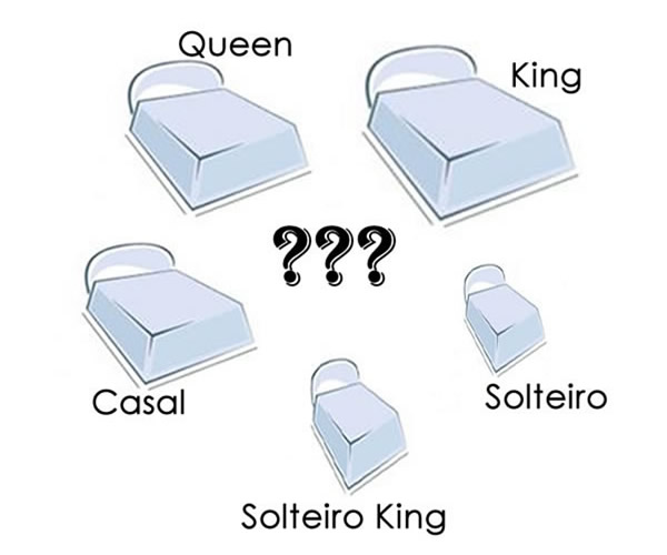 Medidas cama King, Queen, Solteiro e Casal. ✓ #medidas #cama