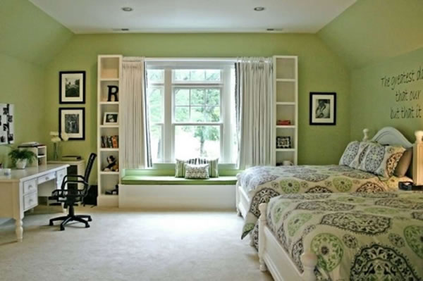 verde na decoração - quarto