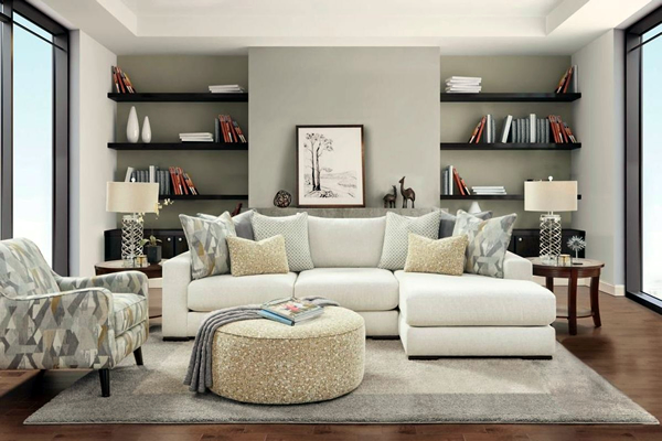 Ideias de decoração para sala de estar - móveis confortáveis
